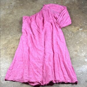LAKE Milly One-Shoulder Linen Dress
Size: XXL